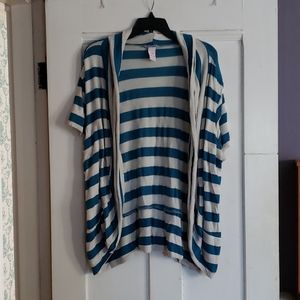 Teal + White Cardigan